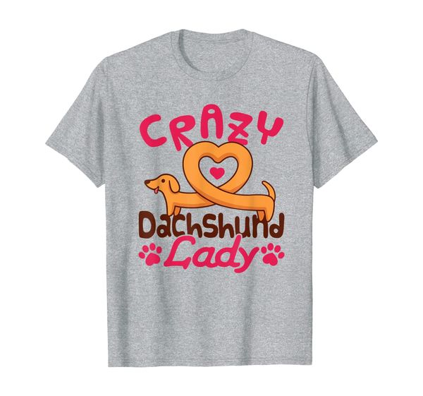 

weiner dog mama - weenie dog mom - crazy dachshund lady t-shirt, White;black