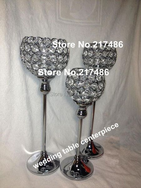 

party decoration crystal ball wedding table candle holder centerpiececs for