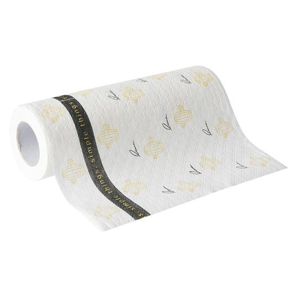 

cleaning cloths 30pcs/roll non woven fabric harmless restaurant wear resistant reusable home bowl wash kitchen plants print dish cloth