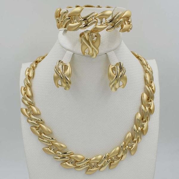 

earrings & necklace 2021 bridal gift nigerian wedding african beads jewelry set brand woman fashion dubai gold color wholesale design, Silver