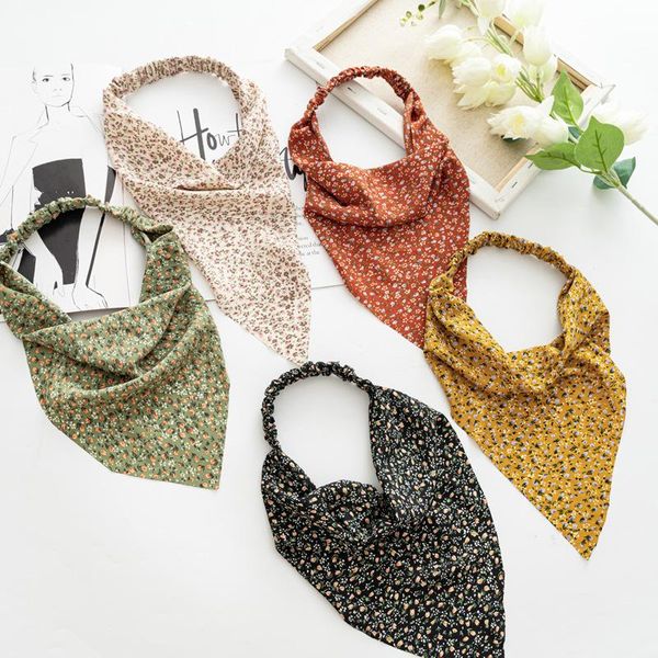 

hair accessories spring women all round bag head triangle towel elastic flower headband fashion versatile