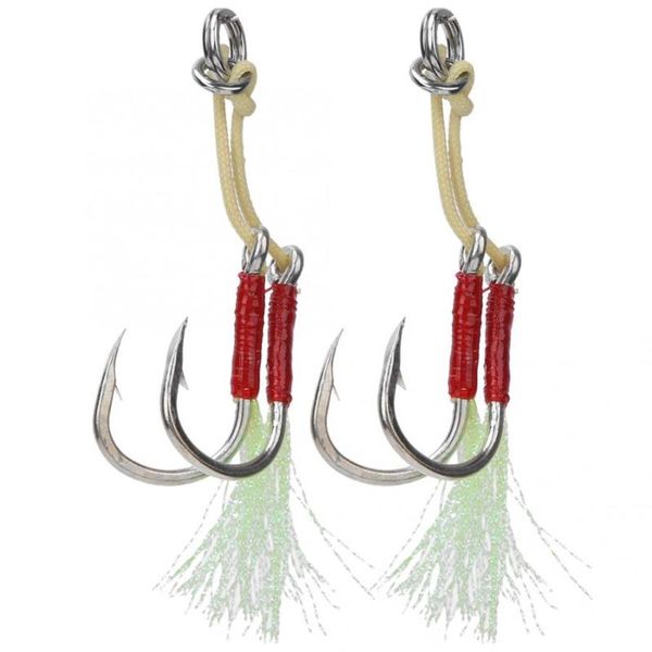 

fishing hooks 2pcs stainless steel boat combination string lures baits fishhook tackle accessory