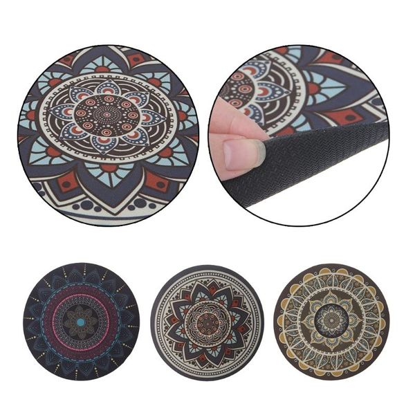 

mouse pads & wrist rests vintage bohemian round computer 3d carpet pad mat mousepad anti slip
