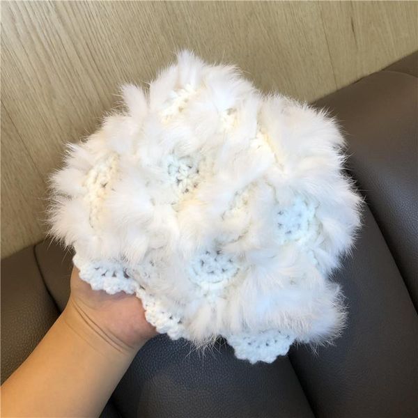 

beanie/skull caps women winter warm fur beanie hat knitted woolen handmade crochet cute hollow flower pullover, Blue;gray