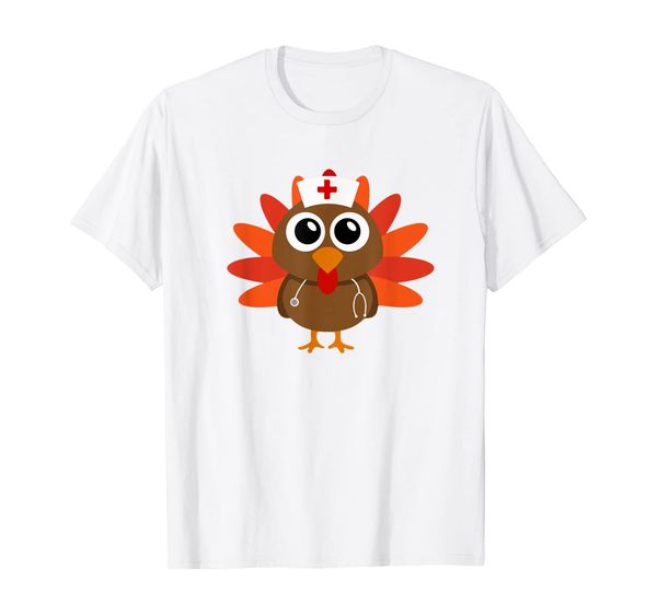

cute turkey nurse shirt - funny thanksgiving gift for nurses, White;black