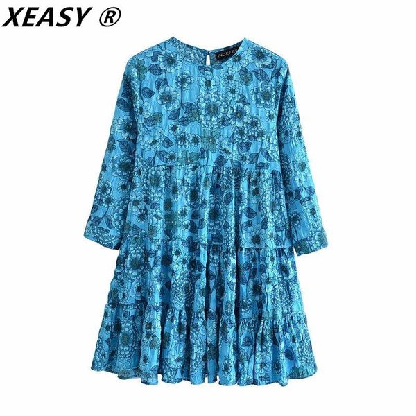 

casual dresses klacwaya women vintage totem floral print kimono mini dress female sweet three quarter sleeve pleats vestido, Black;gray