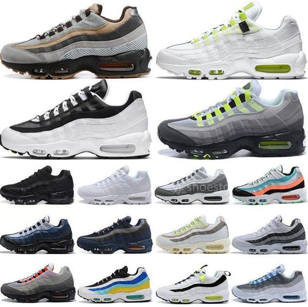 

2021 men running shoes navy sport sneakers walking boots womens cushion 95 trainers eur 36-4, Black
