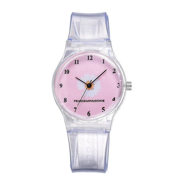 

wristwatches small chrysanthemum sports children watches for boy girl waterproof swimming wristwatch kids silicone quartz cute watch, Slivery;brown