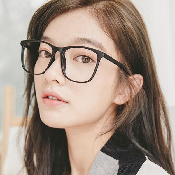 

fashion sunglasses frames 2021glausa trend retro men's and women's glasses frame frosted clear optical computer prescription, Black