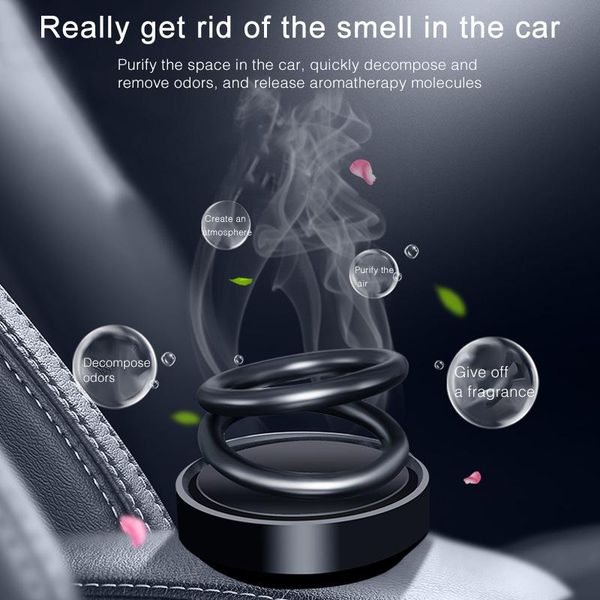 

car air freshener solar auto rotation dashboard fresh perfume fragrance car-style accessories
