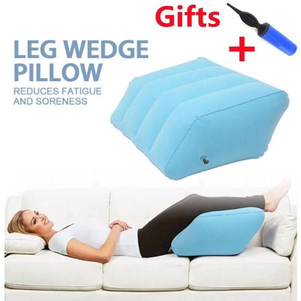 

soft inflatable wedge pillow for leg heaven rest cushion lightweight kneehelps relieve edema, travel office home