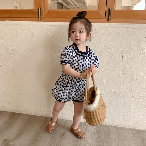 

clothing sets 2021 summer children's clothes baby girls high density embroidery suit shorts, White