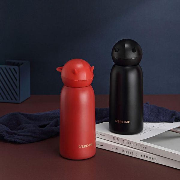 

water bottles warm cup 304 stainless steel portable cute children students simple literature and art small bottle
