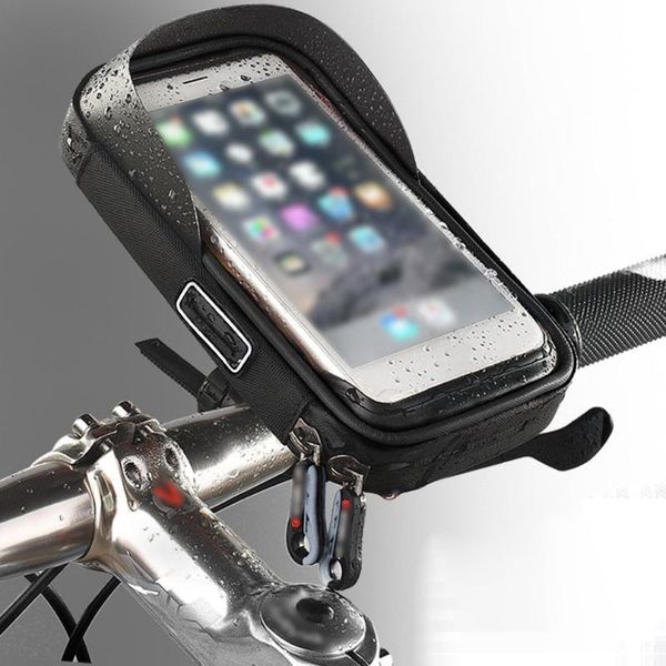 

cell phone mounts & holders 6.0 inch waterproof bike bicycle mobile holder stand motorcycle handlebar mount bag for x huaw