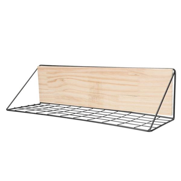 

hooks & rails 1pc hole-storage rack useful household sundries (black)