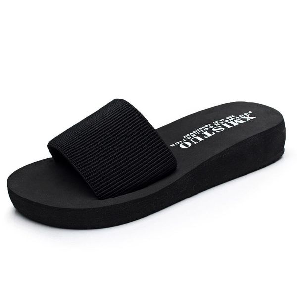 

slippers flat shoes summer women beach sandals soft eva platform ladies comfortable home bath female, Black
