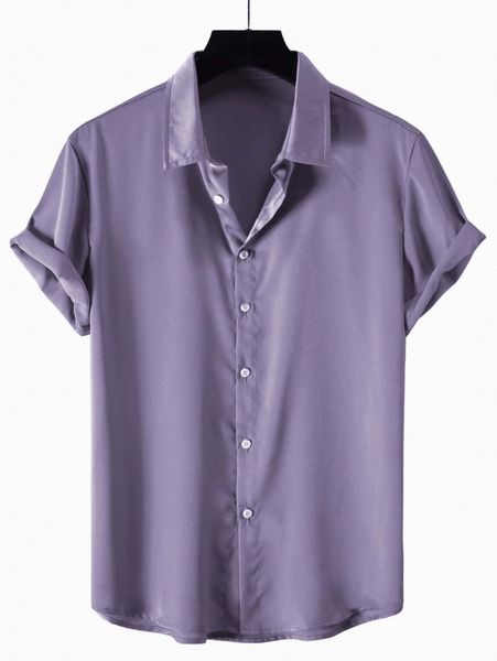 

men button through solid shirt 34zo#, White;black