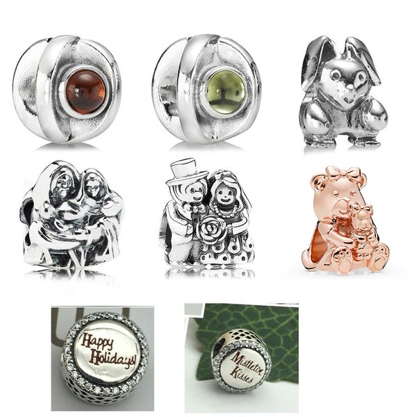 

memnon jewelry 925 sterling classic the wedding creative charms love heart charm beads marry christmas bead fit pandora style bracelets diy, Bronze;silver