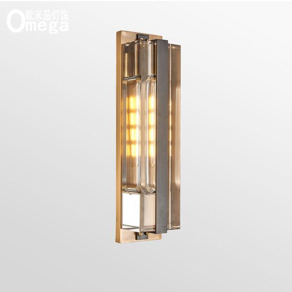 

wall lamps copper light luxury simple modern crystal lamp background bedroom porch aisle bathroom led lights