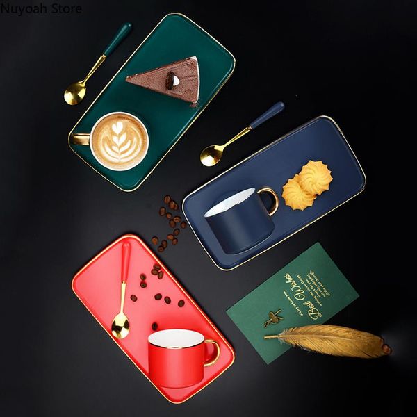 

mugs european-style luxury coffee cup set british afternoon tea teacup nordic ceramic storage tray living room decoration