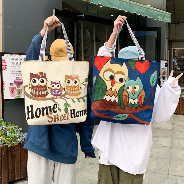 

cross body women's large-capacity handbags student fashion shoulder bag animal print shoppers all-match canvas 2021 female
