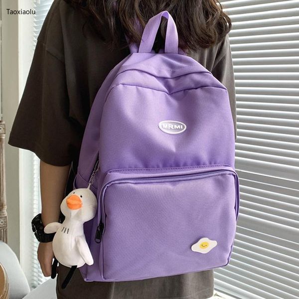 

backpack classic waterproof women nylon female bag men black schoolbag for teenage girls fashion travel mochilas