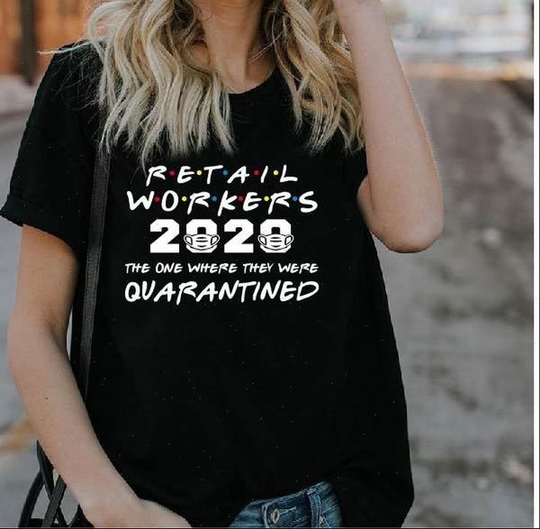 

retail workers letter women t shirt print short sleeve o neck loose summer fashion tee mujer, White