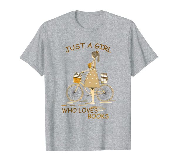 

just a girl who loves books tshirt for lovely girl, White;black