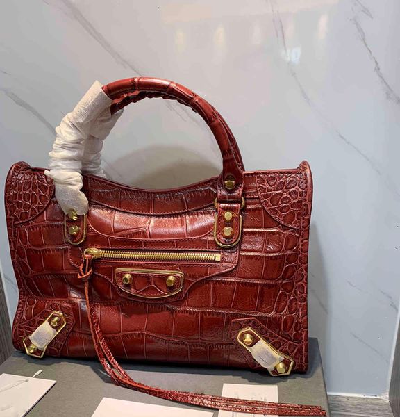 

design 2021 the new style fashion alligator genuine cow leather women hand one shoulder crossbody bag 6color 4size