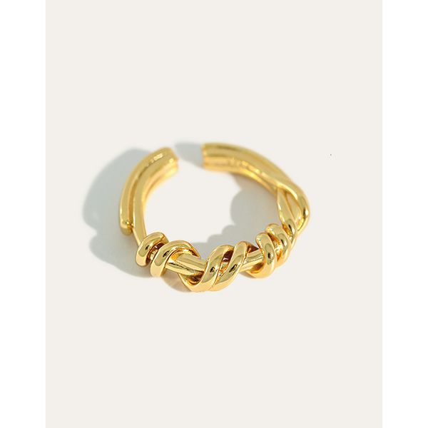 

076 korean s925 pure silver ring in cool and simple fashion