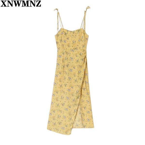 

women vintage tube midi dress elegant floral print adjust spaghetti strap side split ruched vestidos 210520, Black;gray