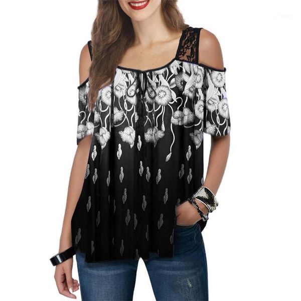 

women floral print long sleeve shirt ladies loose blouse plus size women's blouses & shirts, White