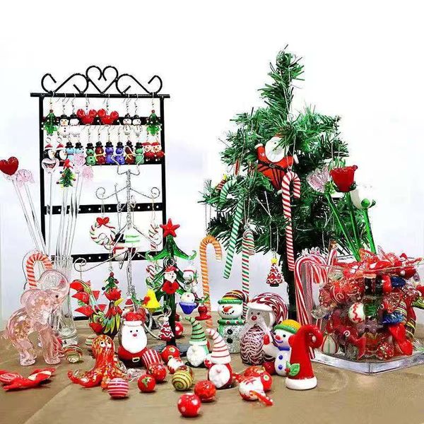 

decorative objects & figurines custom murano glass christmas tree cute miniature santa snowman candy cane animals xmas ornaments for home de