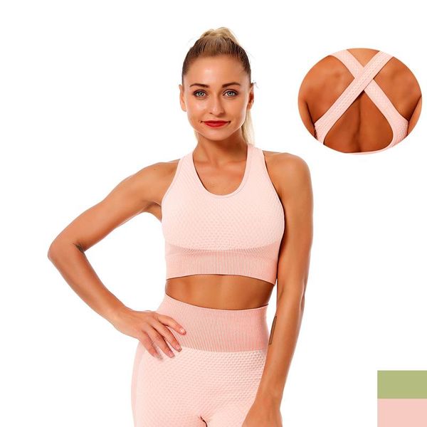 

women's tube lingerie seamless yoga wear knitted jacquard for girls fitness underwear women outfit