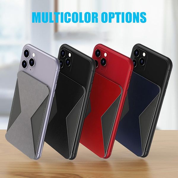 

card holder version foldable stickable invisible mobile phone cell mounts & holders