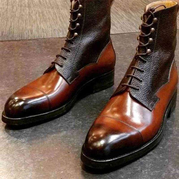

spotted toe block martin boot boote classic retro high-shoes in high-end wear boots of plutonium hl084, Black