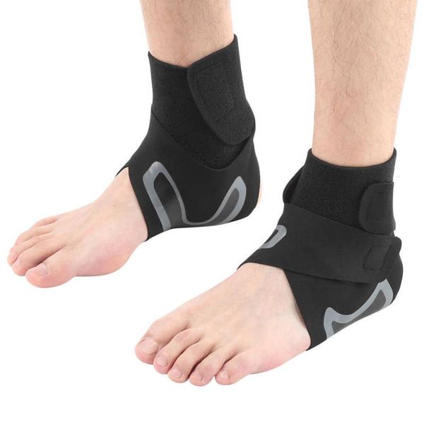 

sport ankle guard compression sprain prevention support adjustable outdoor football basketball protective gear brace, Blue;black