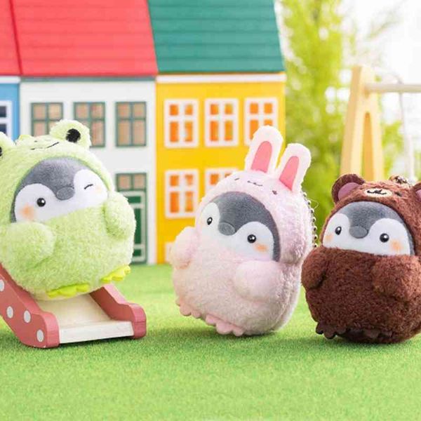 

japanese positive energy rabbit frog penguin schoolbag pendant key chain couple gift doll