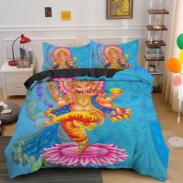 

bedding sets modern painted ganesaffo pattern set single double king  size down quilt cover pillowcases 2-3 pieces