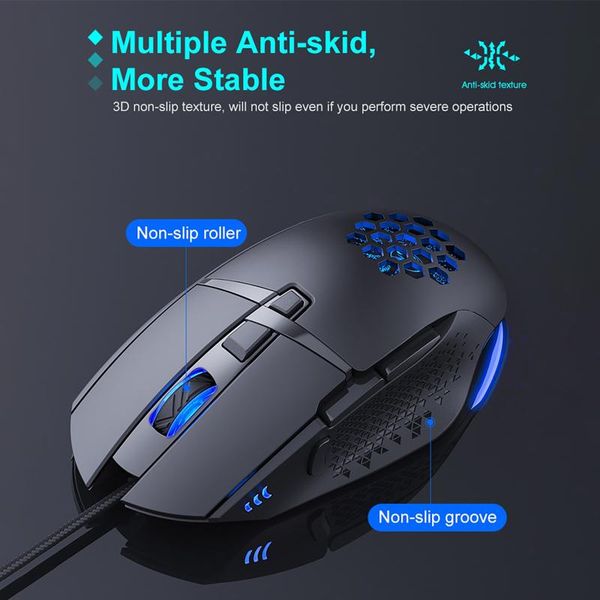 

mice imice wired game mouse usb interface hollowed out 7200dpi fire key abs home office support deskfor computer