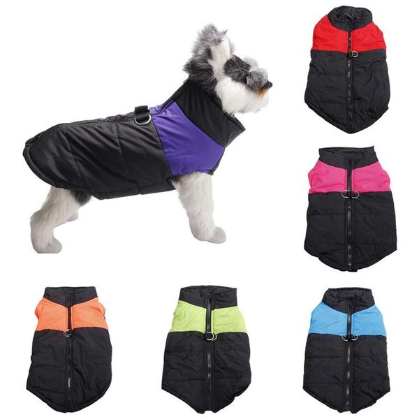 

dog apparel winter pet puppy clothes zipper vest t-shirt buckle casual coat