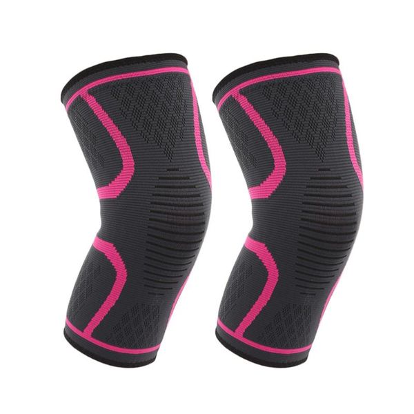 

pcs nylon knitted sports knee brace protective gear support elastic pads breathable warm protector sleeve for outdoo elbow, Black;gray