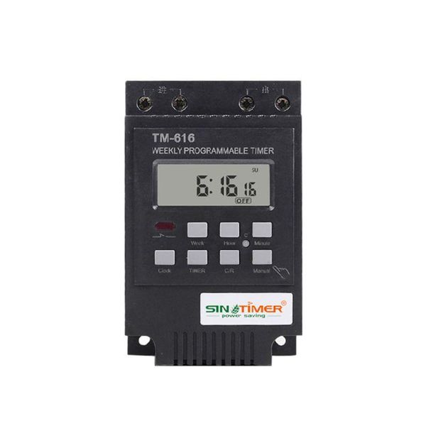 TM616W-4 Timer eletrônico digital 220V 30A Timers de controlador de relé programáveis ​​semanais