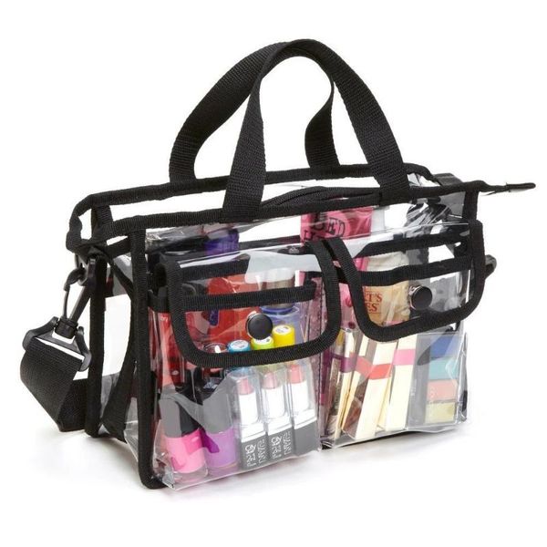 

fashion transparent one shoulder cosmetic bag eva waterproof travel beach pouch organizer wash toiletry beauty case storage boxes & bins