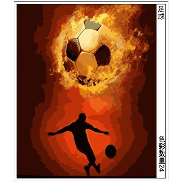 

paintings painting by numbers diy drop 40x50 50x65cmcool boy and football figure canvas wedding decoration art picture gift