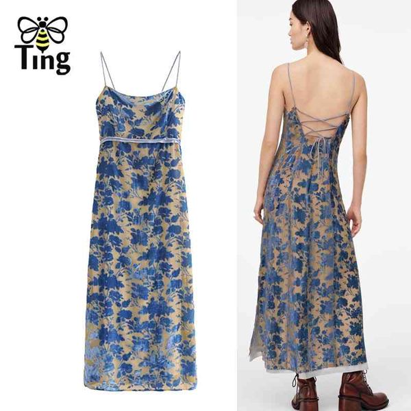 

za dress summer arrivals backless lace up casual split long strap clubwear night elbise 210513, Black;gray