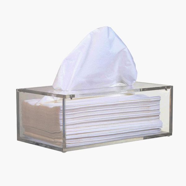 

tissue boxes & napkins facial acrylic box, holder, dispenser with magnetic cover