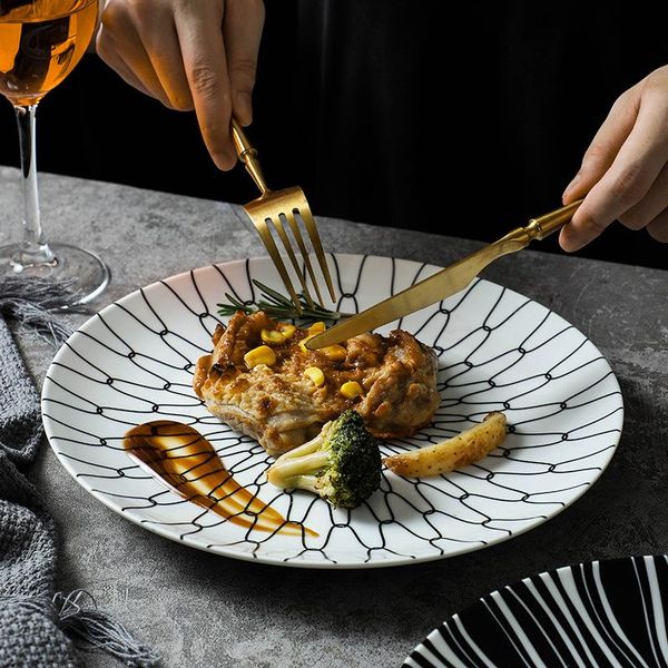 

dishes & plates nordic servies eenvoudige en creatieve westerse voedsel plaat spaghetti dessert gepersonaliseerde restaura