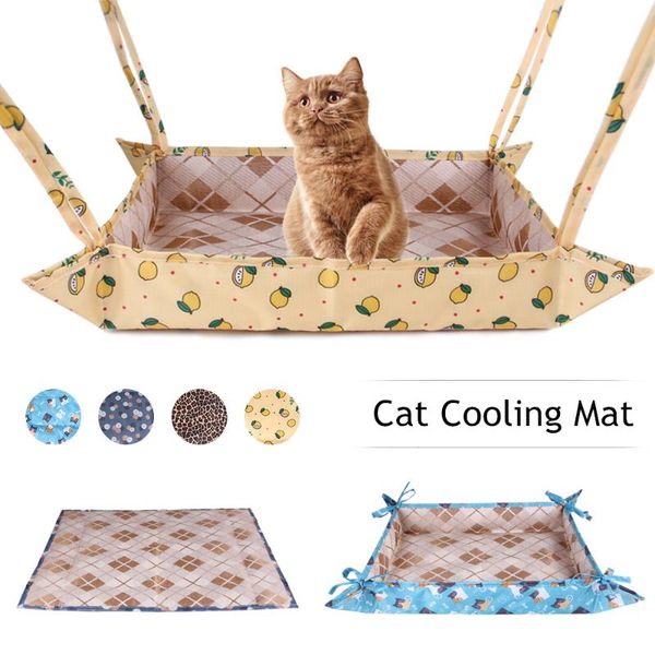 

cat beds & furniture summer cooling mat cats hammock hanging bed for kitten double-sided cosy oxford fabric comfortable