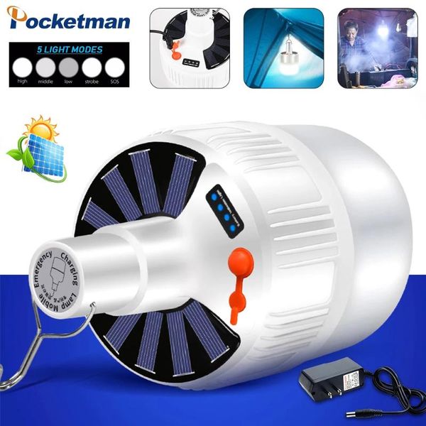 

camping light solar charge lantern energy-saving bulb night market mobile outdoor power outage emergency lamp portable lanterns